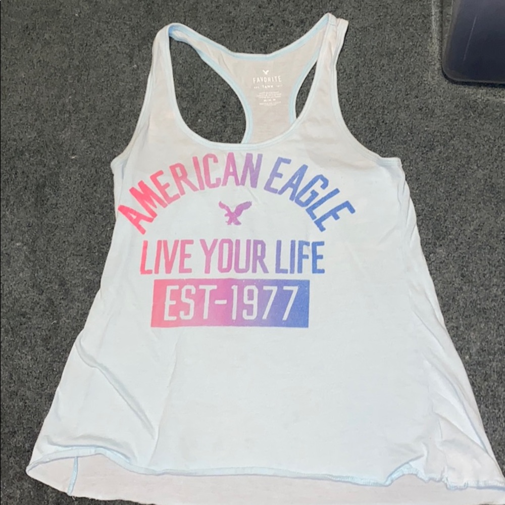 Blue American eagle tank top